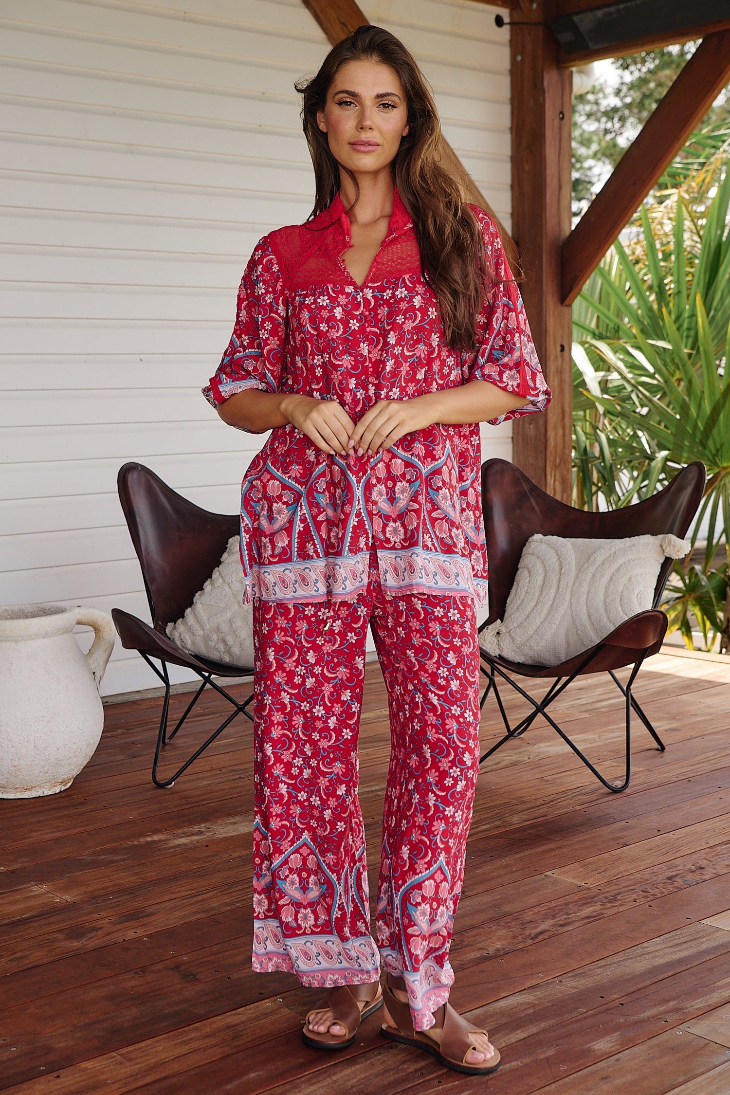 Jaase - Cici Pant: Ruby Rouge