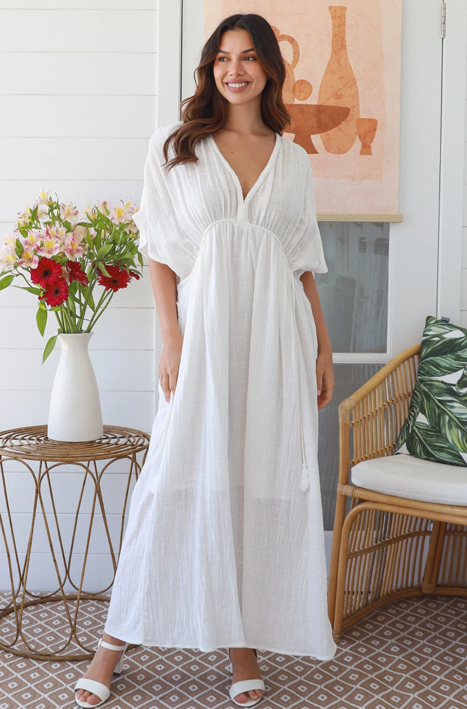 Éterické dlouhé šaty - White Nomad Grace