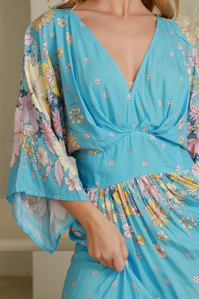 Boho maxi šaty - Ocean Breeze