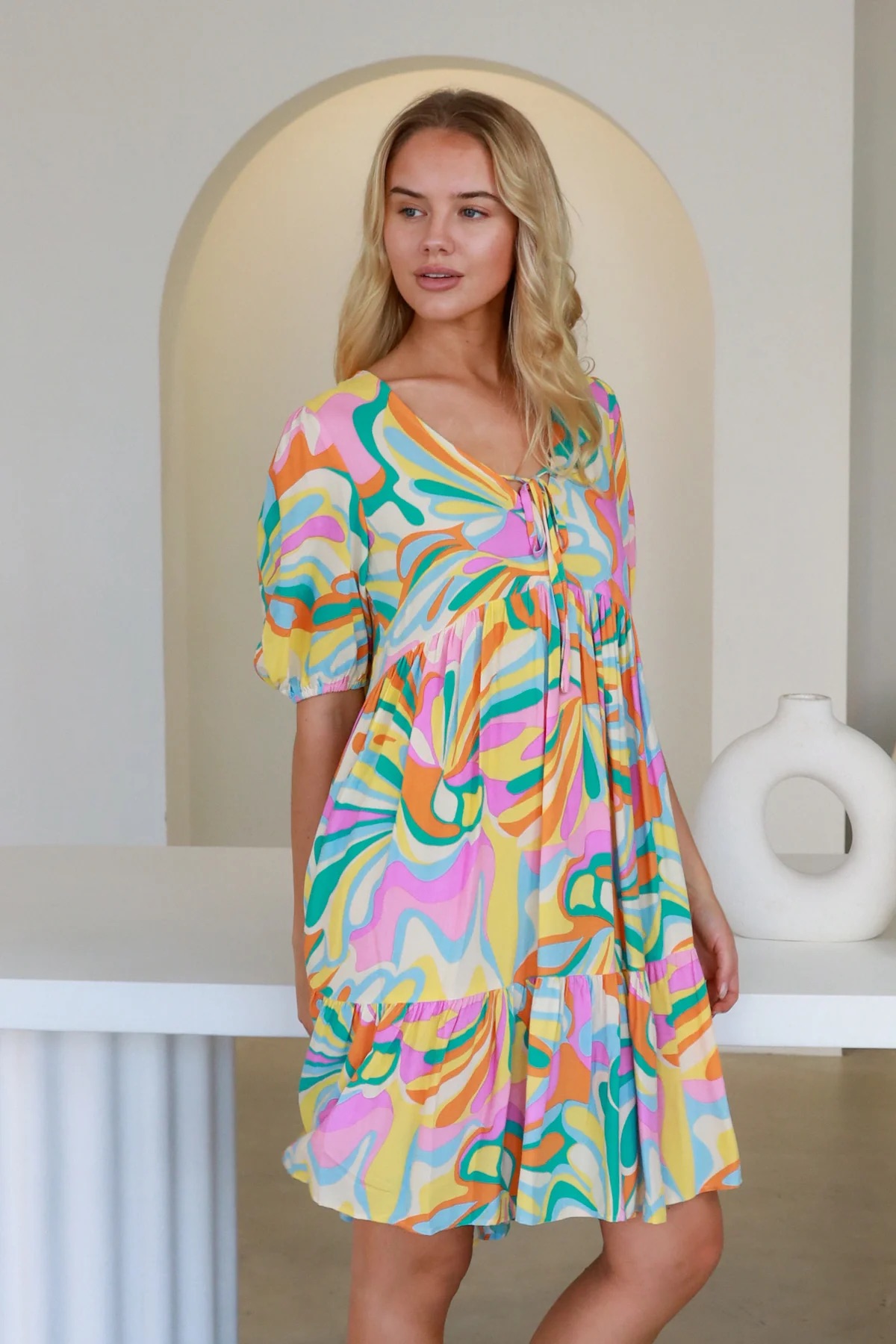 Boho šaty - Vibrant Mosaic