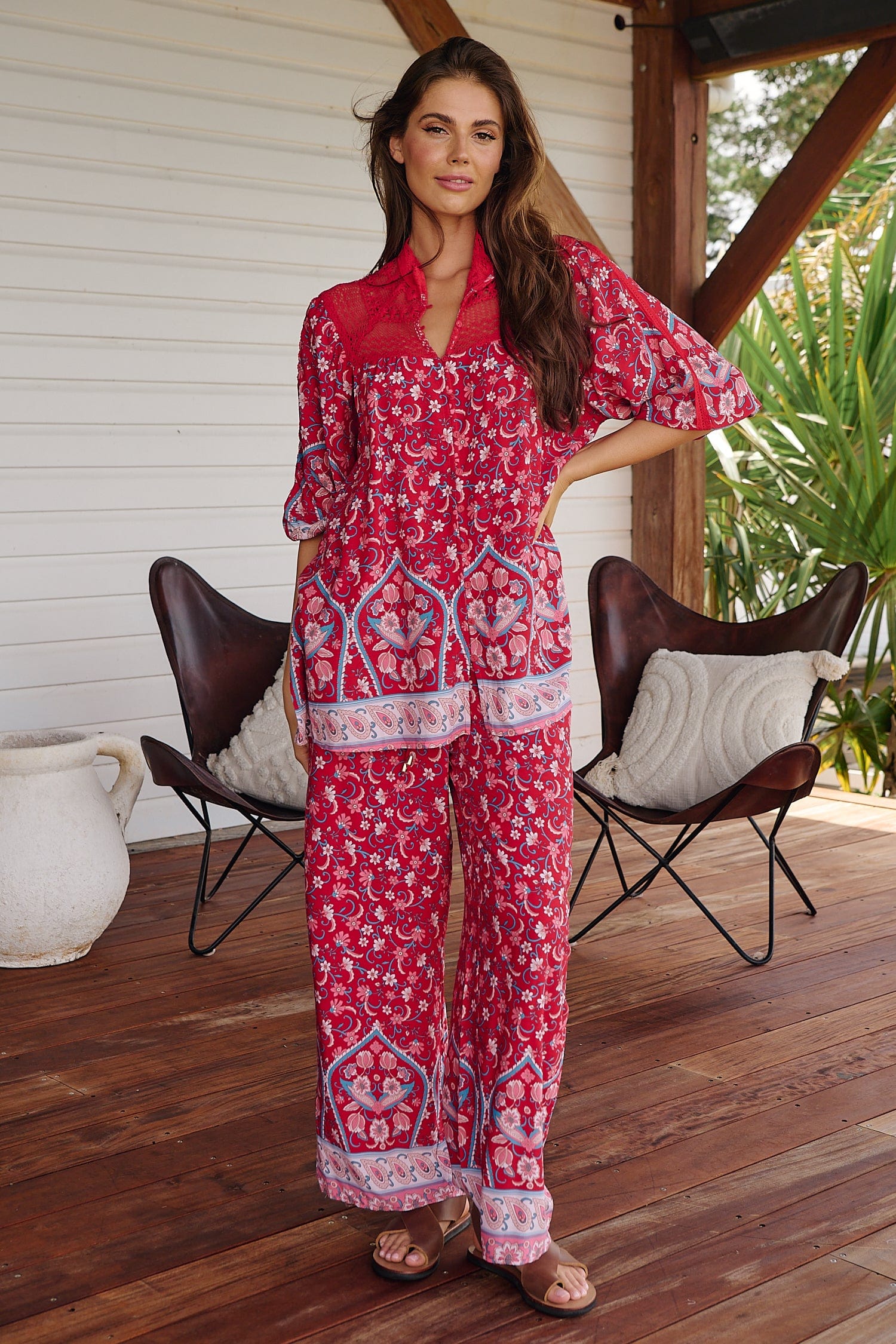 Jaase - Cici Pant: Ruby Rouge