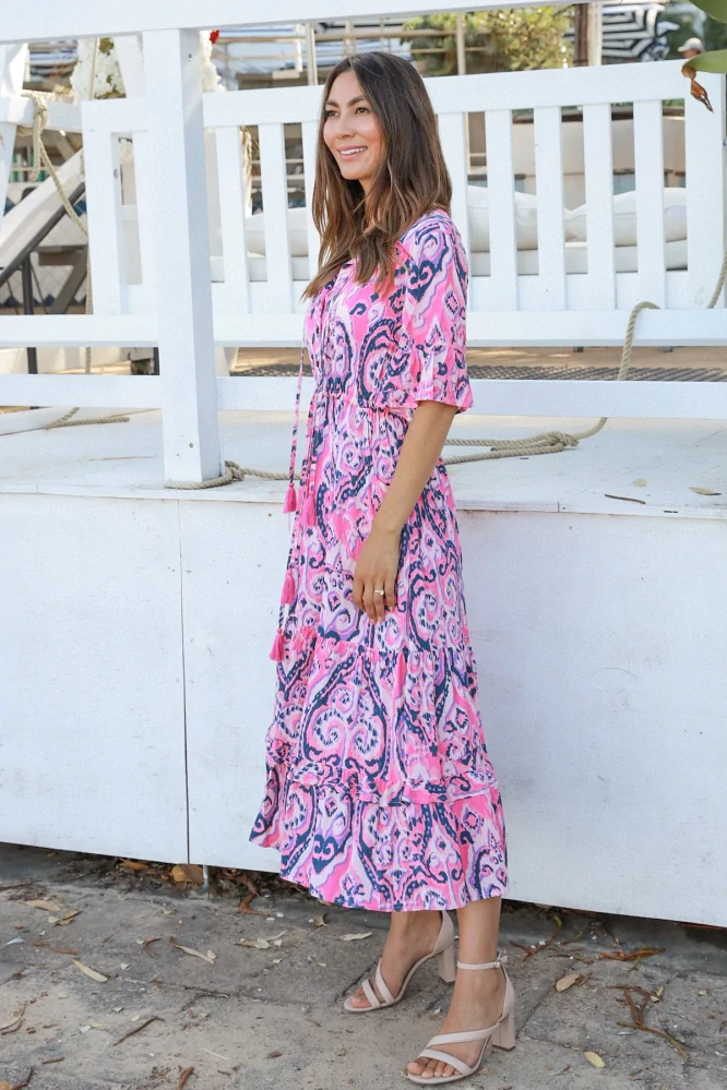 Boho šaty - Vibrant Blossom