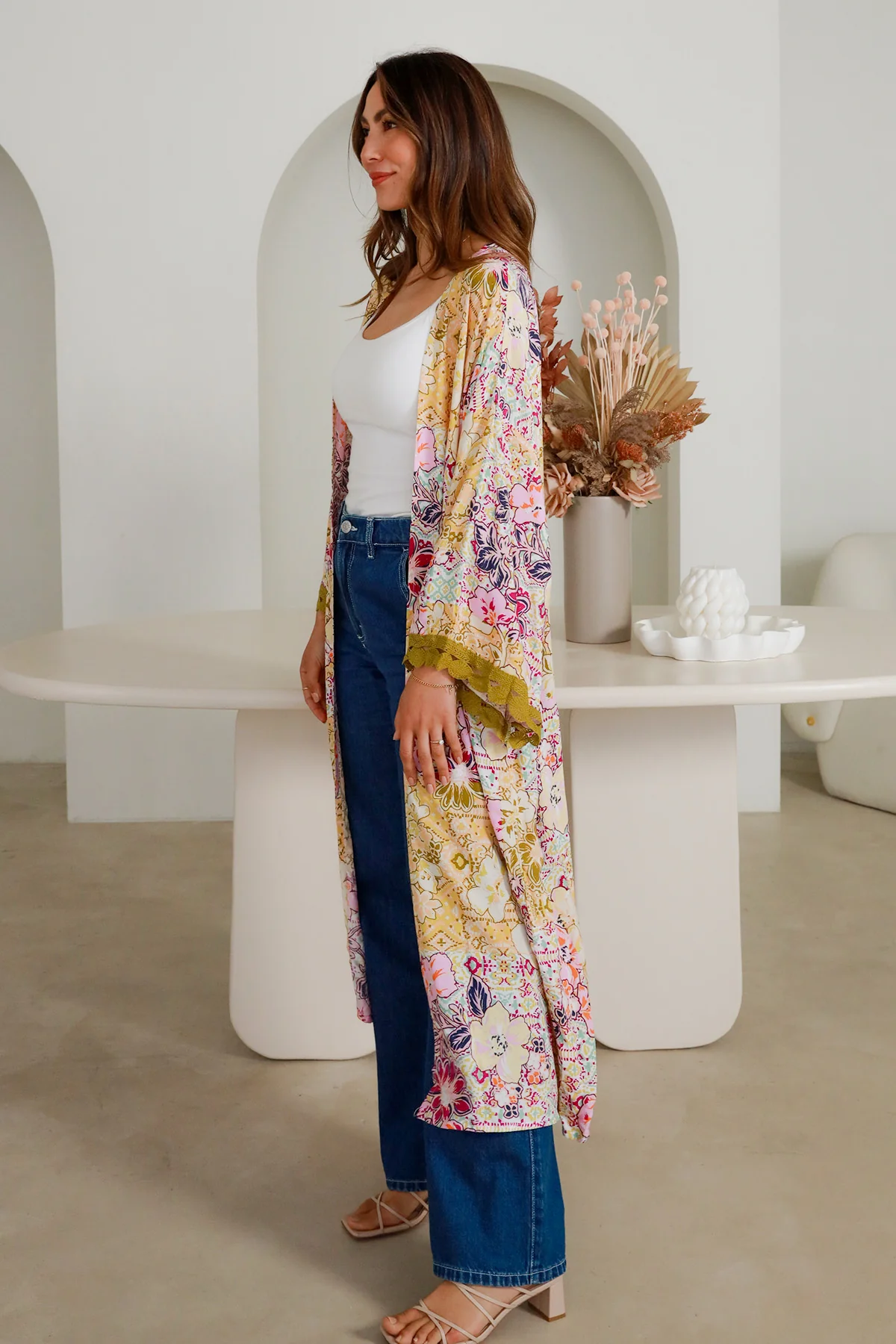 Bohémské kimono - Floral Dream