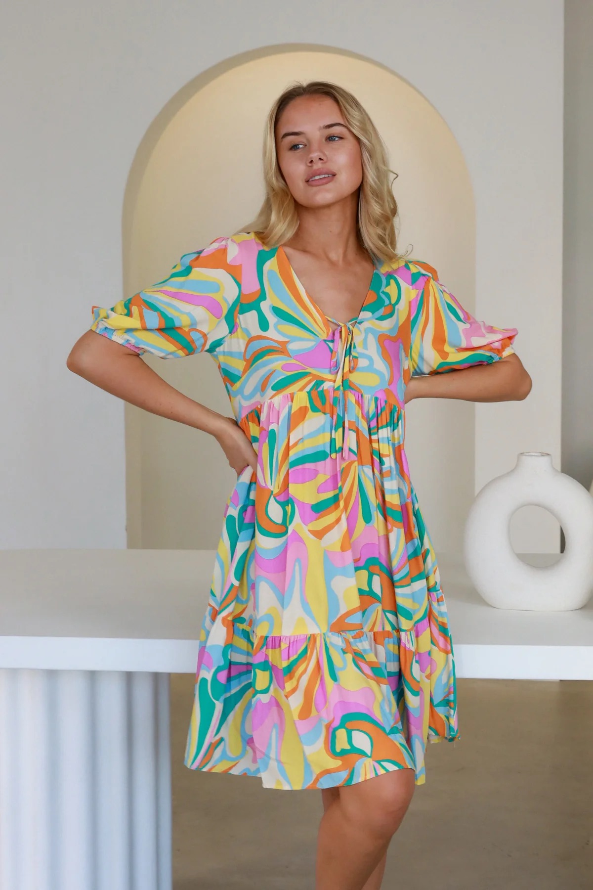 Boho šaty - Vibrant Mosaic