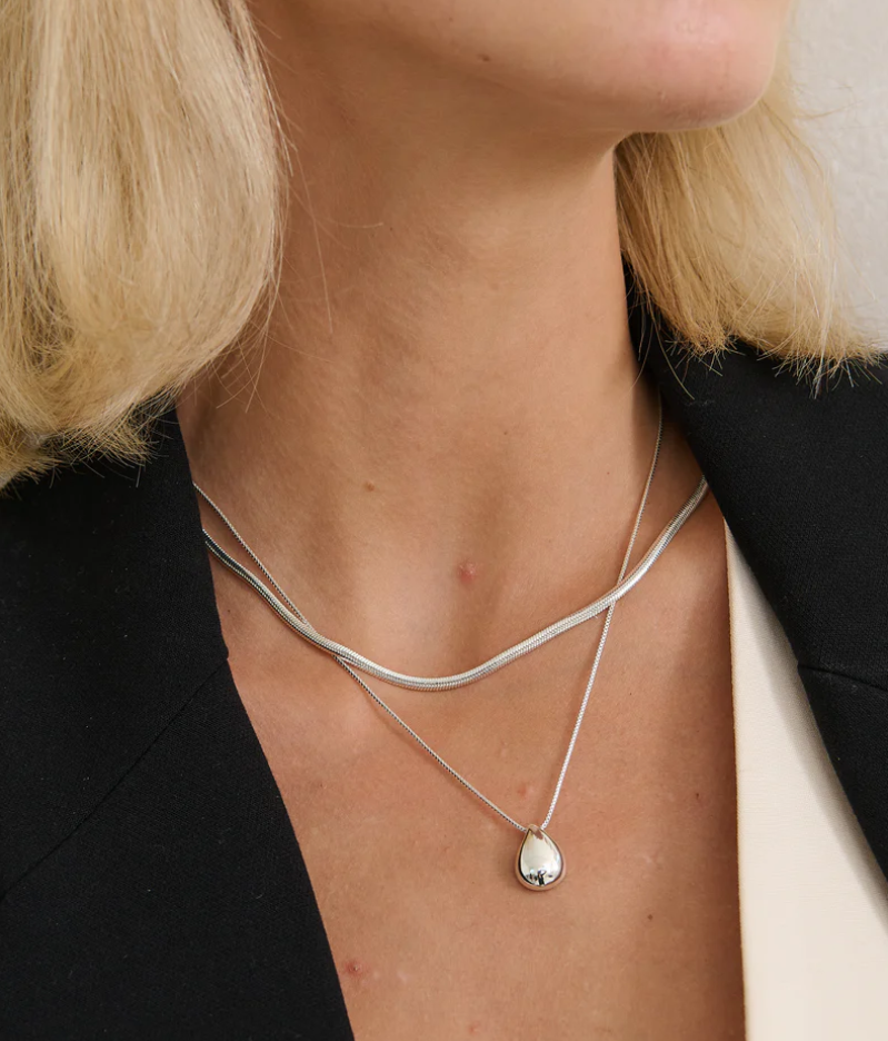 Stříbrný kapkový náhrdelník 