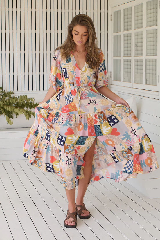 JAASE - Jayde Maxi Dress: Daisy Days Print
