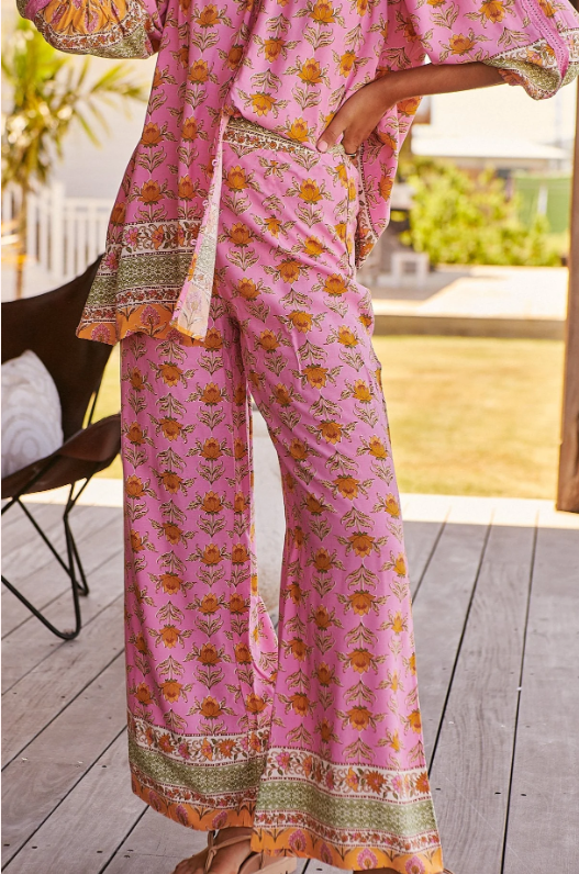 JAASE - Jax Pants: Blushing Meadow Print