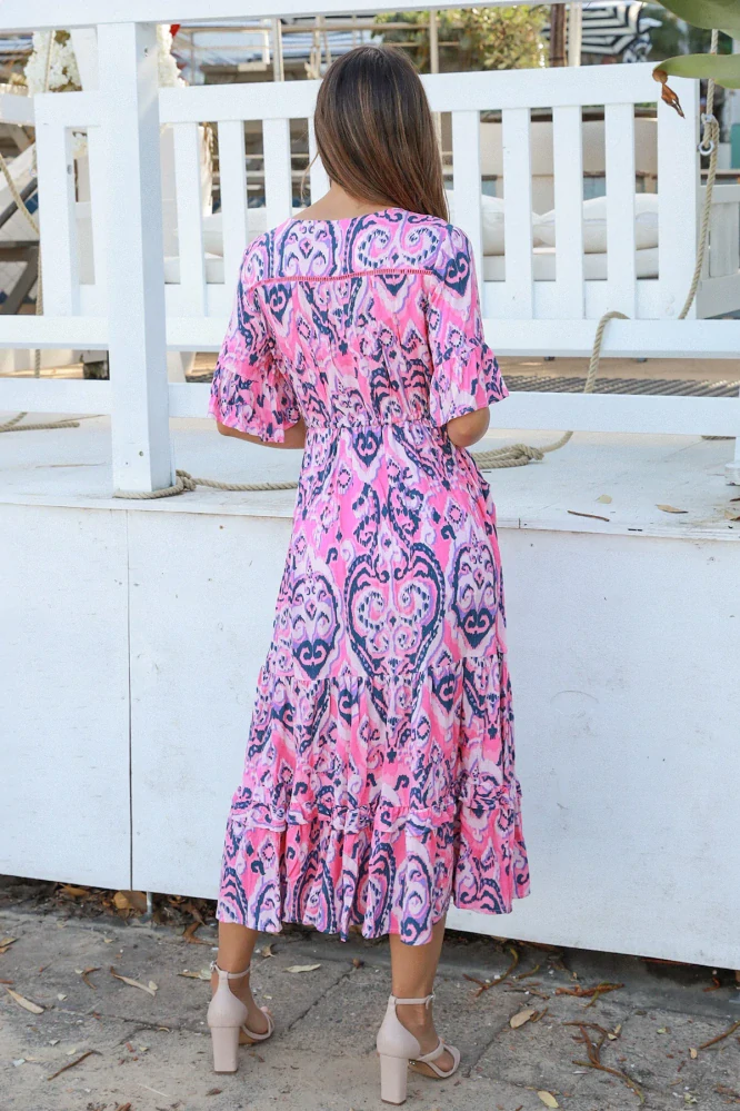 Boho šaty - Vibrant Blossom