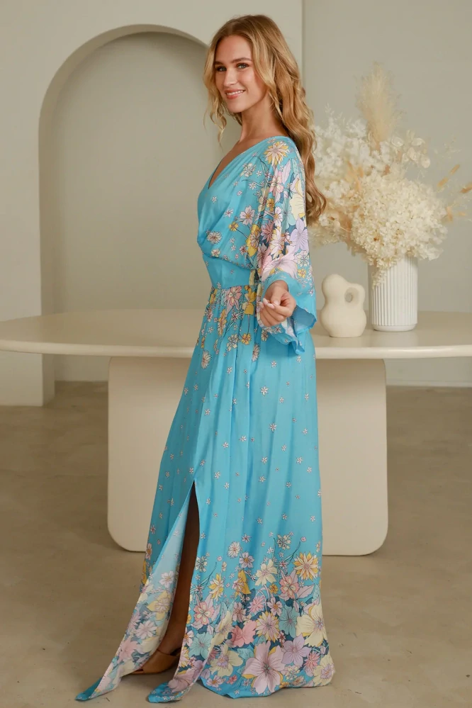 Boho maxi šaty - Ocean Breeze