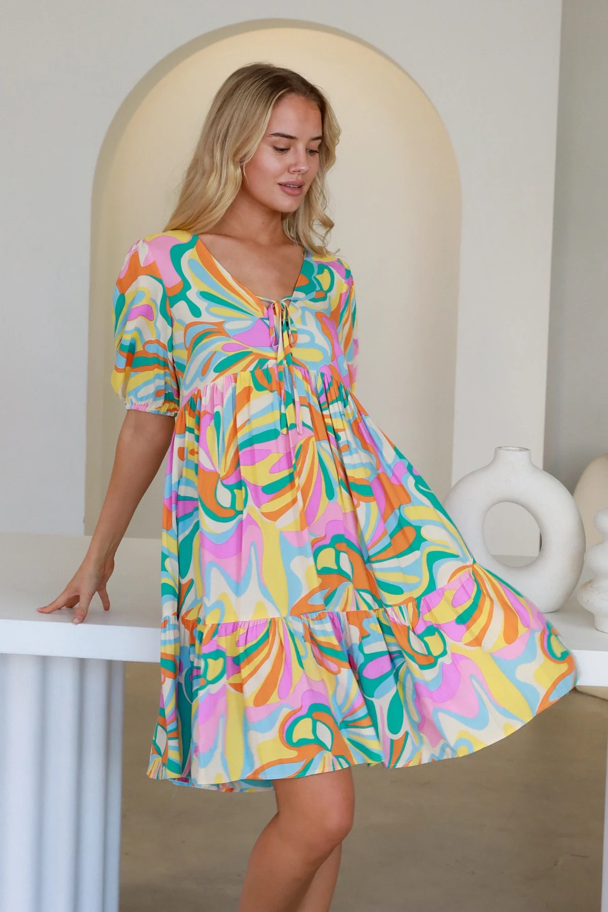 Boho šaty - Vibrant Mosaic