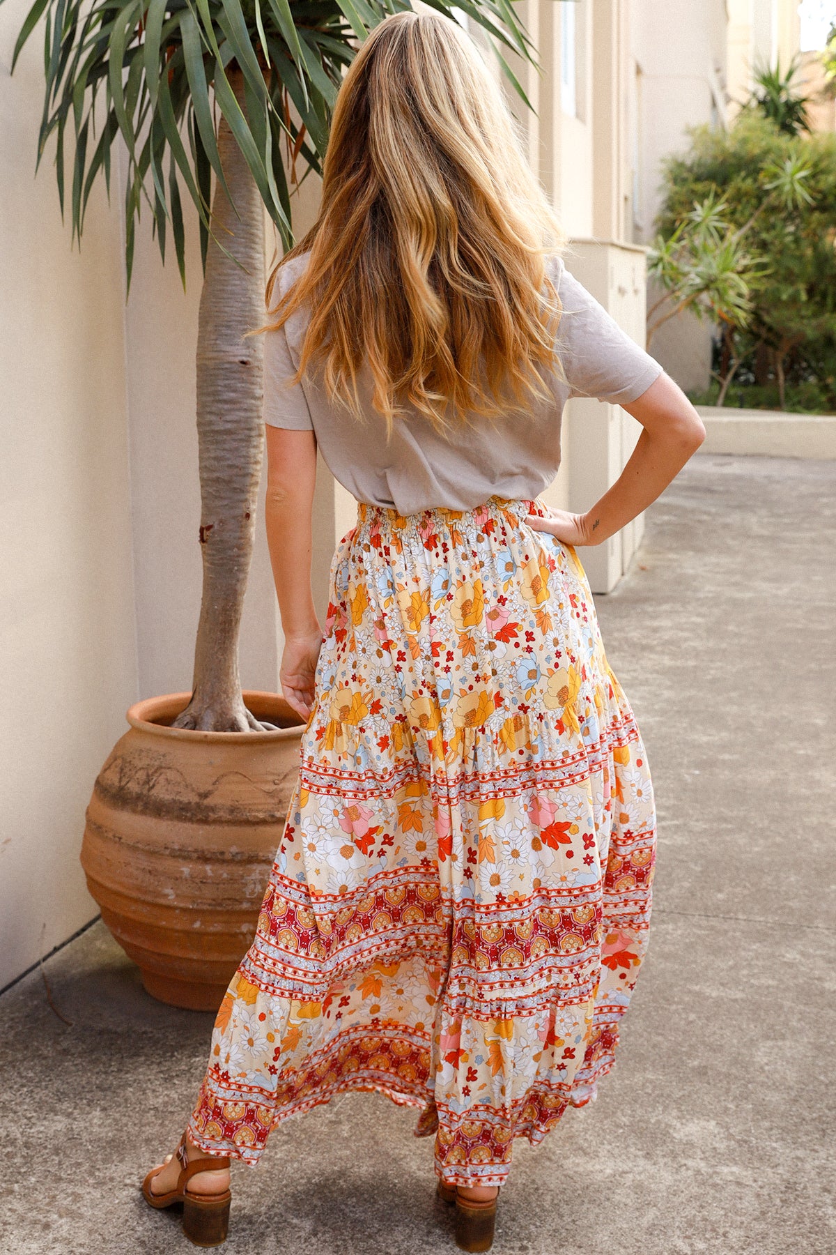 Maxi sukně - Louka květin