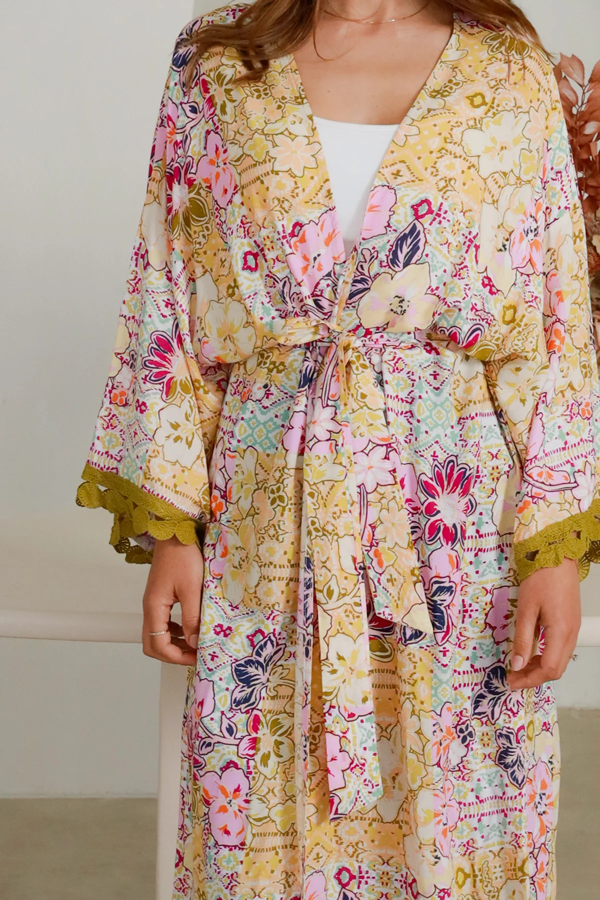 Bohémské kimono - Floral Dream