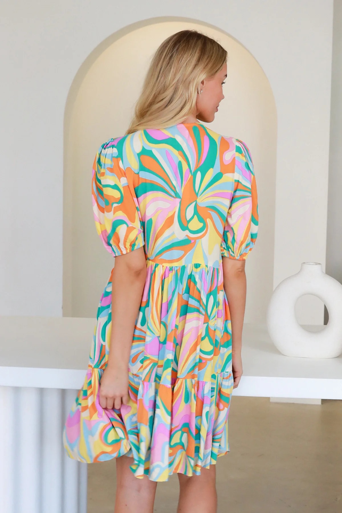 Boho šaty - Vibrant Mosaic