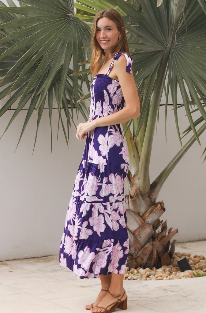 Šaty - Amethyst Bloom Maxi