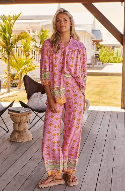 JAASE - Jax Pants: Blushing Meadow Print