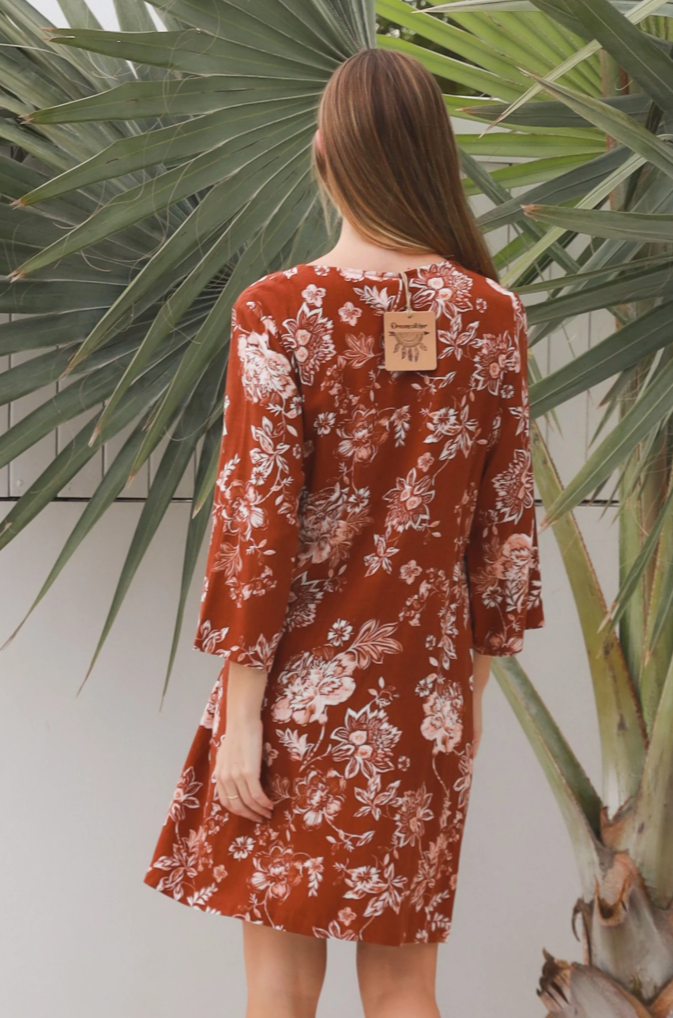 Zavinovací šaty - Boho Terra Bloom