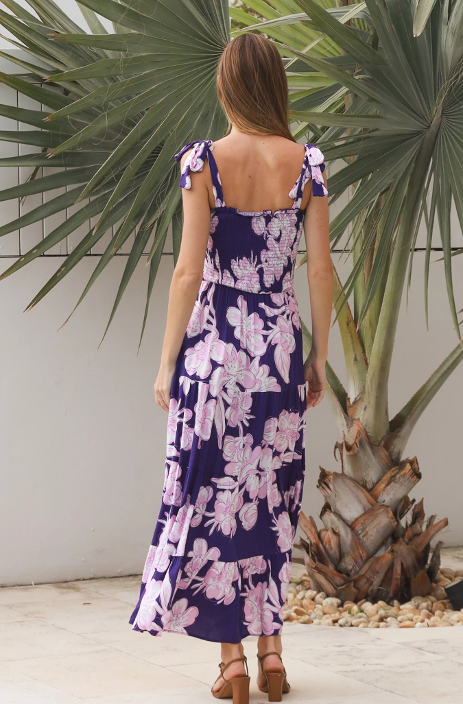 Šaty - Amethyst Bloom Maxi