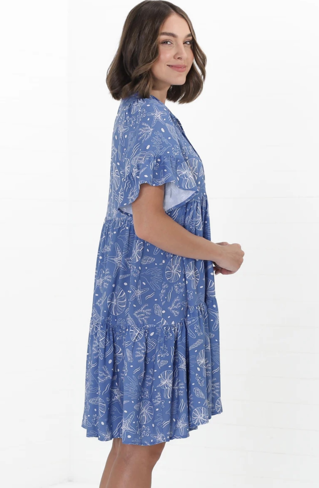 Mořské mini šaty – Modrá letní romance