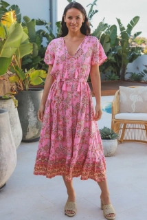 Dlouhé šaty - Růžová romance II